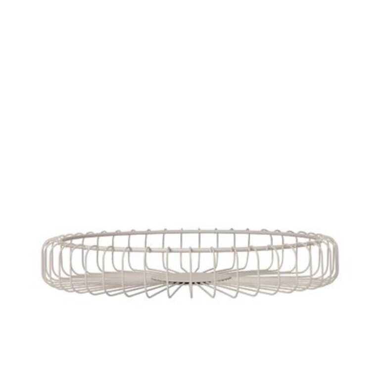 Estra Metal Basket Color: Moonbeam, Size: 2.36" H x 14.57" W x 14.57" D