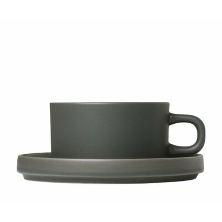 Pilar Teacup & Saucer Color: Agave Green