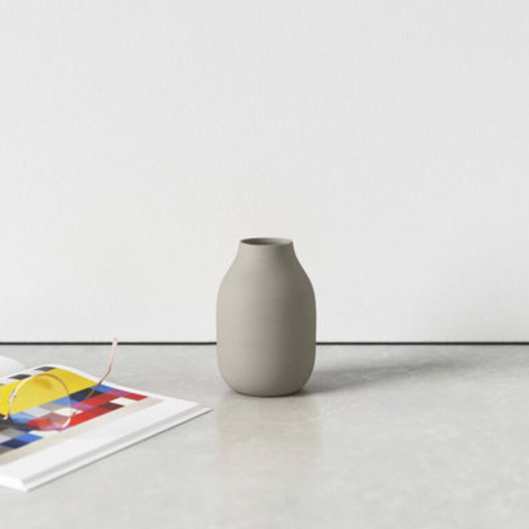 Colora Porcelain Table Vase Color: Mourning Dove, Size: 5.91" H x 4.13" W x 4.13" D
