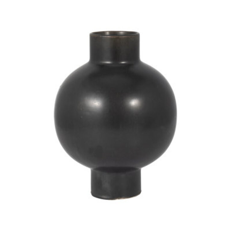 Handmade Ceramic Table Vase Size: 11" H x 8" W x 8" D, Color: Gray