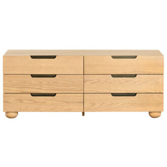 Ernest Beethoven Wood 6 Drawer Dresser Color: Natural