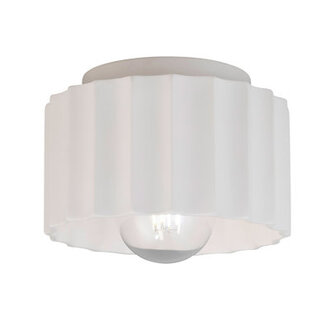Colgate 1-Light Flush Mount Fixture Finish: Bisque, Size: 5" H x 8" W x 8" D