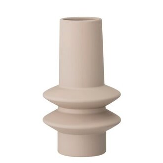 Thames Matte Taupe 8.5" Stoneware Table Vase