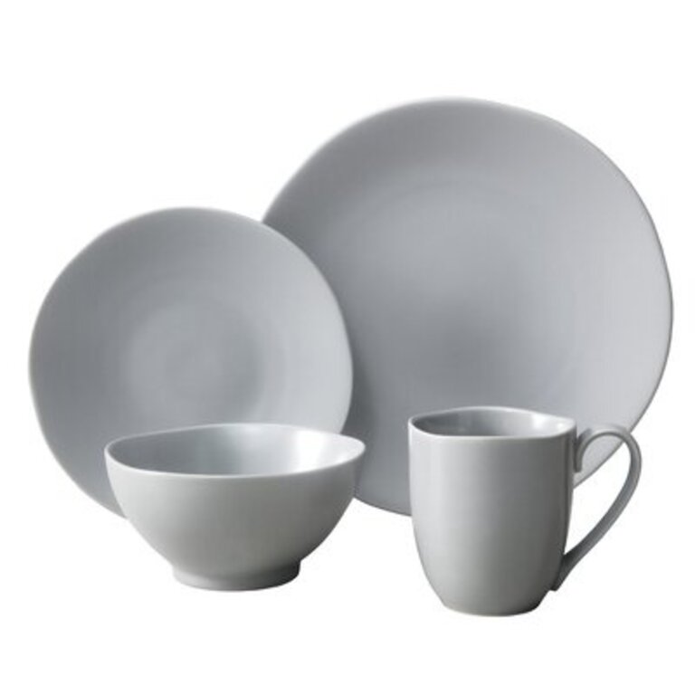 Fortessa Heirloom 16 Piece Dinneware Set, Service for 4 Color: Smoke Gray