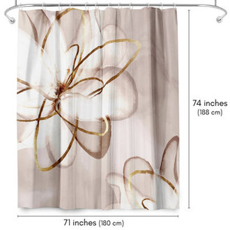 Floral Shower Curtain Transparent Beauty by PI Creative Art