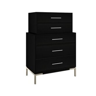 Manhattan Maple 5 Drawer Chest Color: Black Paint