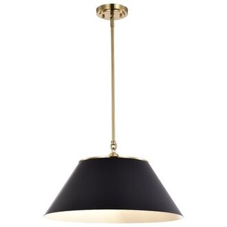 Gertie 3 - Light Statement Cone Pendant Shade Color: Black