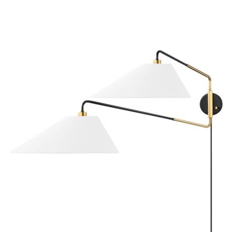 Duo 2 Light Plug-in Sconce by Kelly Behun for Hudson Valley Lighting