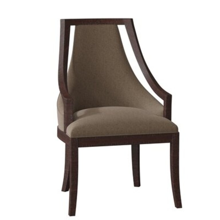 Palmer Upholstered Arm Chair Upholstery Color: 3162 Straw, Frame Color: Espresso