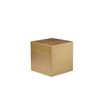 Jules Steel Block End Table Color: Brass, Size: 16" H x 16" W x 16" D