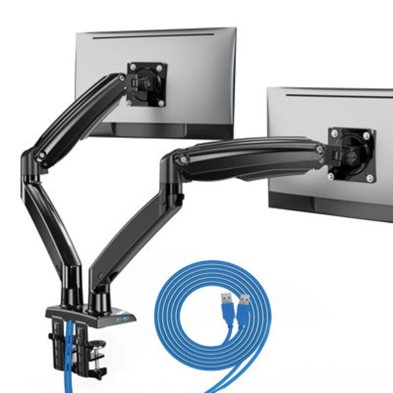 Height Adjustable Universal 2 Screen Pole Mount