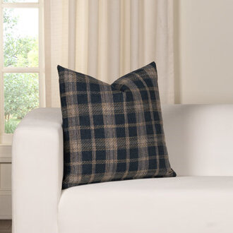 Malcom Prussian 20" Throw Pillow Color/Pattern: Navy