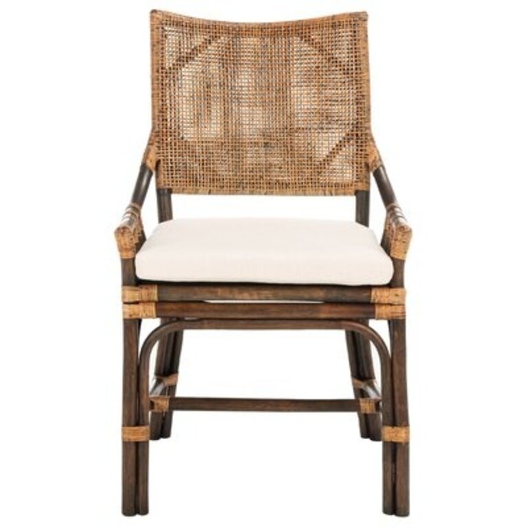 Bungalo 22" Wide Armchair Fabric: Natural wash / White 100% Cotton