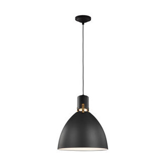 Uma 1 Light Mini Pendant Finish: Matte Black, Size: 17" H x 14.13" W x 14.13" D