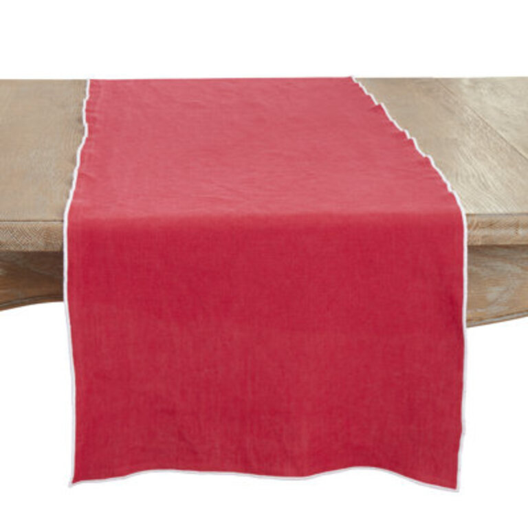 Riggs Dining Linens Color: Red/White