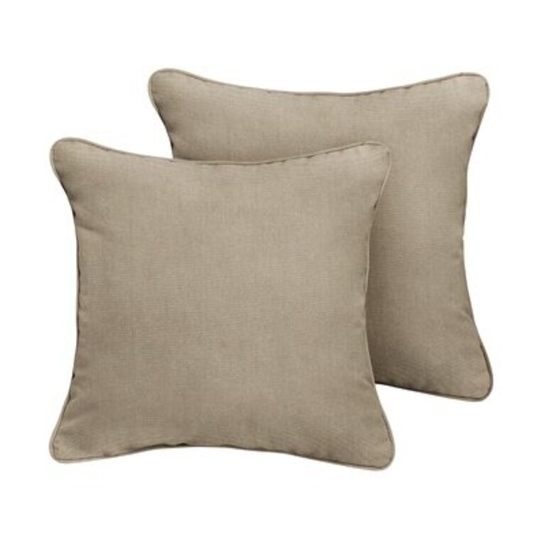 Erika Square Pillow Color/Pattern: Canvas Taupe, Size: 18"H x 18"W