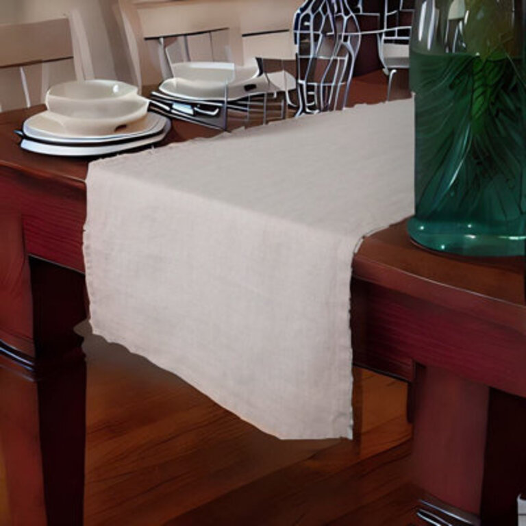 Valle Rectangular Linen Table Runner Color: Light Gray