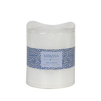 Mikasa 5 X 6-In LED Flickering Pillar Candles, White