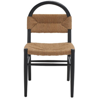 Kashmir Solid Wood Side Chair Color: Black