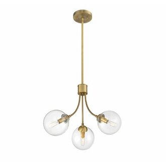 Moonrise 3 - Light Unique Globe Chandelier Finish: Natural Brass