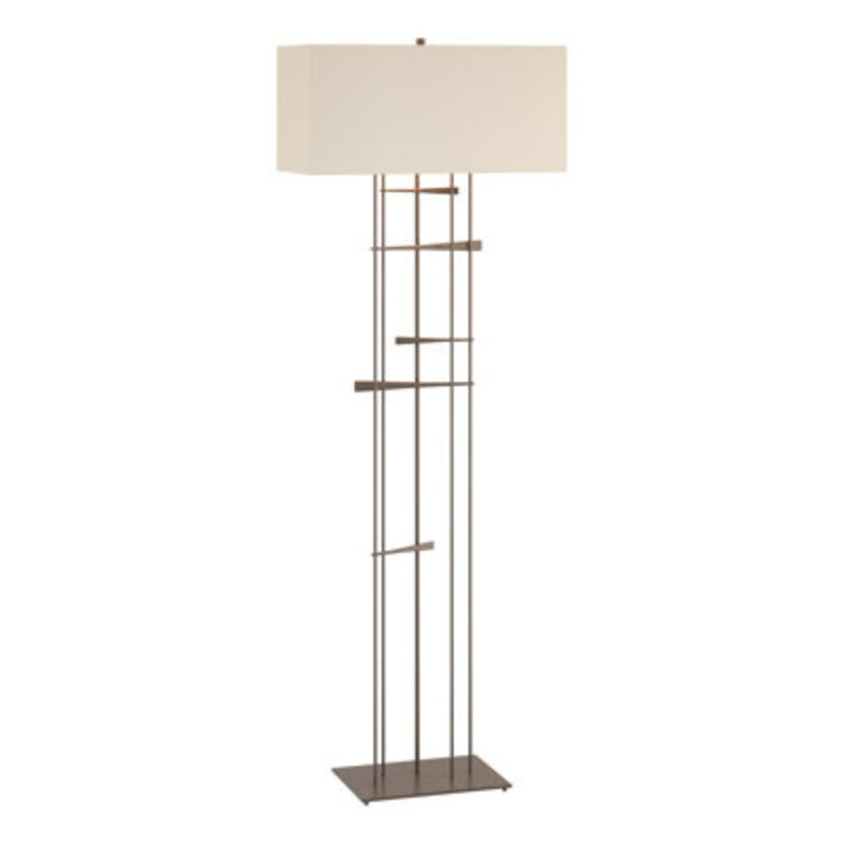 Cavaletti 65" Floor Lamp Base Finish: Bronze, Shade Color: Flax