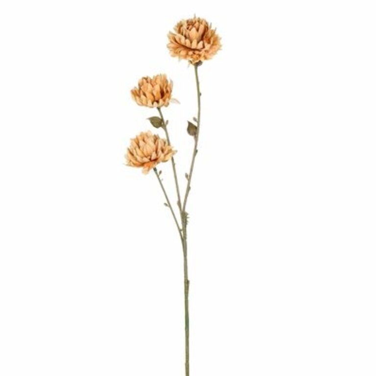 Artificial Mum Spray Flowers/Leaves Color: Mustard