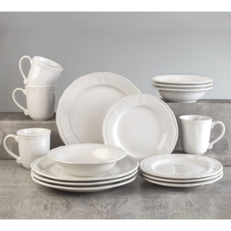 Siena 16pcs Dinnerware Set Color: White