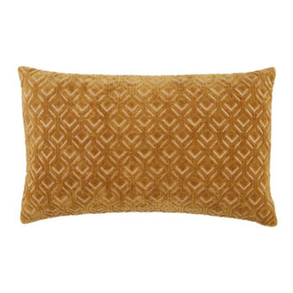 Ryans Velvet Lumbar Rectangular Pillow Color: Gold, Fill Material: Down