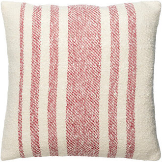 Sorden Striped Cotton Throw Pillow Color: Coral, Size: 22" x 22", Fill Material: Polyester/Polyfill