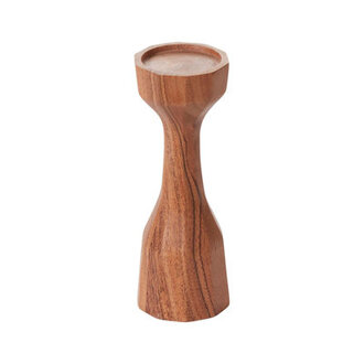 Dorielle 6" Wood Tabletop Candlestick