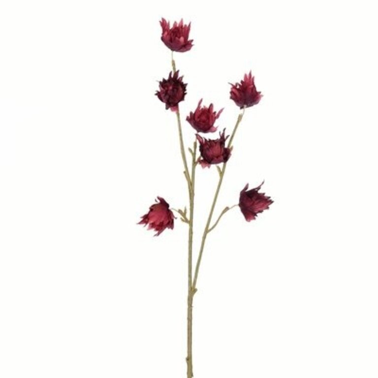 24" Artificial Hibiscus Spray Flowers/Leaves Color: Burgundy