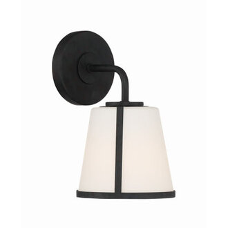 Marietta 1 Light Antique Gold Wall Mount Finish: Black