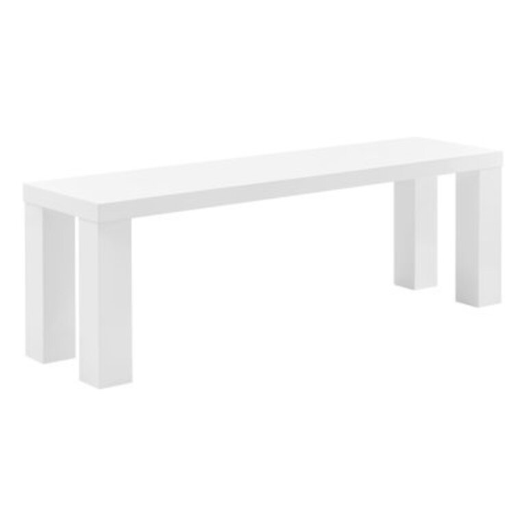 Carson Bench Color: White, Size: 18.9" H x 57.09" W x 14.97" D