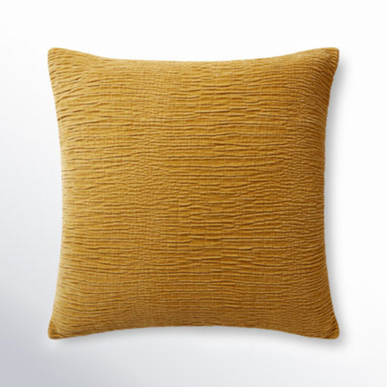 Polyester/Polyester Blend Lumbar Rectangular Pillow Cover Color: Gold, Size: 22" x 22", Fill Material: Down