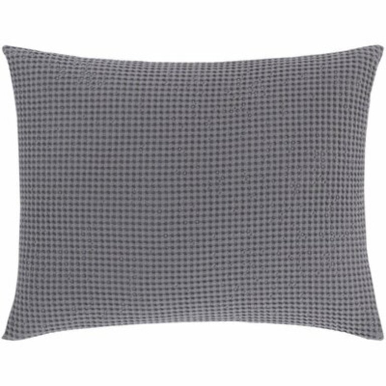Bubble 100% Cotton Zip Sham Color: Gray, Size: Standard