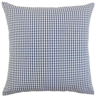 Morley Square Cotton Pillow Cover & Insert Color: Navy, Size: 22" H x 22" W