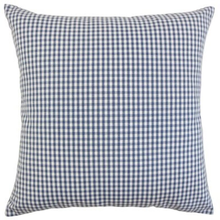 Morley Square Cotton Pillow Cover & Insert Color: Navy, Size: 22" H x 22" W