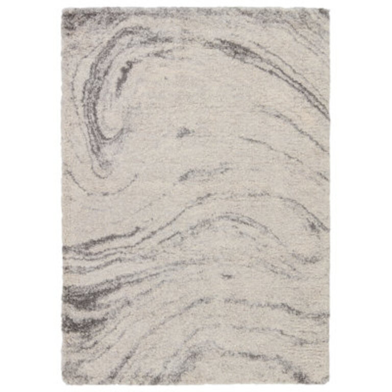 Windsor Abstract Gray/ Cream Area Rug Rug Size: Rectangle 10'2" x 14'1"