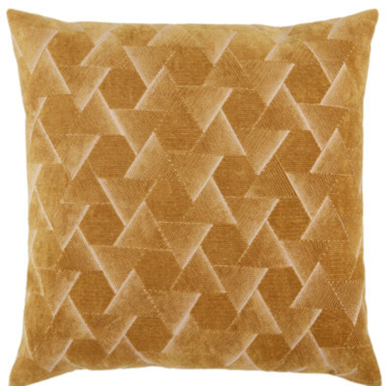 Gretchen 100% Cotton Throw Square Pillow Color: Gold, Fill Material: Down
