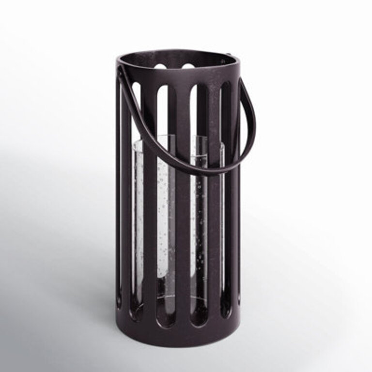 Aluminum Floor Lantern Color: Black, Size: 16" H x 7.75" W x 8.50" D