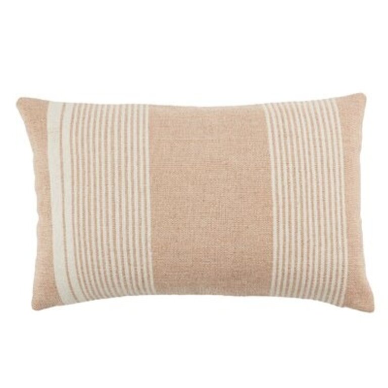 Samsa Outdoor Rectangular Pillow Cover & Insert Color: Tan/Ivory, Fill Material: Polyfill