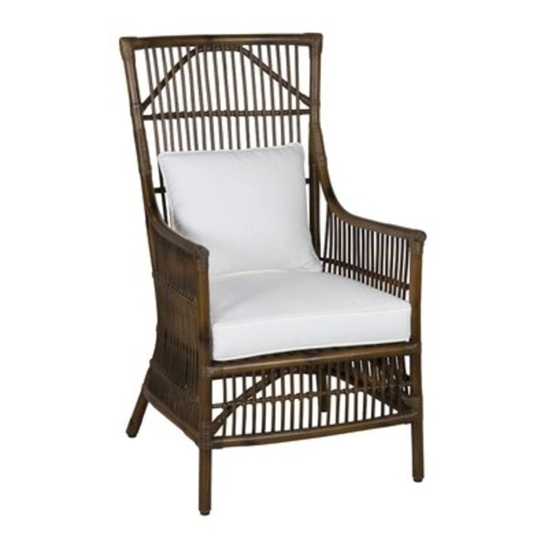 Barkley Rattan Armchair Frame Color: Dark Brown