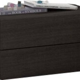 Bairdford 2 - Drawer Nightstand in Light Gray/Wenge