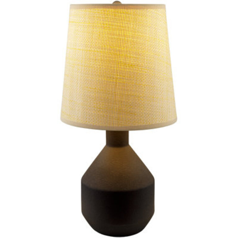 Pernelle 19"H X 10"W X 10"D Accent Table Lamp Base Color: Black, Shade Color: Tan