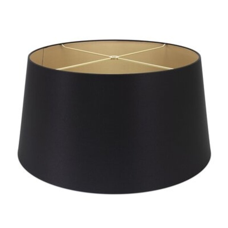 Linen Shade In Casual Linen Color: Black/Gold