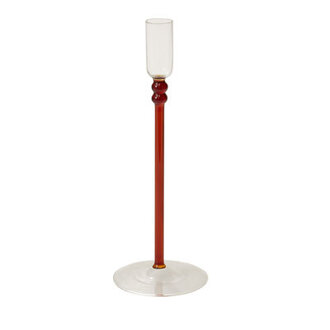 Wyland Glass Tabletop Candlestick Size: 9.75" H x 3.5" W x 3.5" D