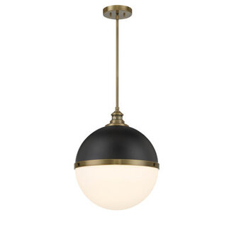 Astere 1 - Light Dome Globe Pendant Finish: Coal/Oxidized Aged Brass, Size: 17.5" Width