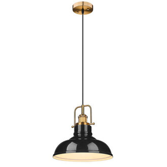 Castillon 1 - Light Single Dome Pendant Finish: Black/Gold