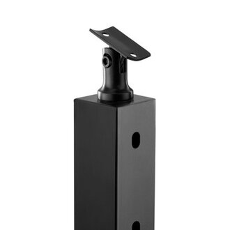 VEVOR Cable Railing Post Steel 30° Angled for Stairs with Pre-Drilled Holes Size: 42" H x 2" W x 2" D, Color: Black