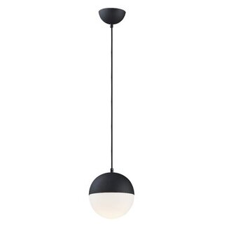 Hastings 1 - Light Single Globe Pendant Finish: Black, Size: 8.5" H x 7.75" W x 7.75"D
